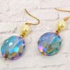 BLUE GLASS AND WHITE PEARL EARRINGS - Image 6