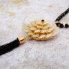 LARGE WHITE FLOWER PENDANT TASSEL NECKLACE - Image 4