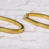 GOLD OVAL CRYSTAL HOOP EARRINGS - Image 5