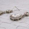 LONG CRYSTAL TEARDROP EARRINGS - Image 4