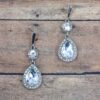 LONG CRYSTAL TEARDROP EARRINGS - Image 8