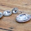 LONG OVAL CRYSTAL DROP EARRINGS - Image 7