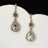 LONG CRYSTAL TEARDROP EARRINGS - Image 3
