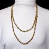 DOUBLE ROW NECK & EARRING SET WITH STONE, GLASS, AND METAL BEADS - Image 4