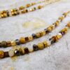 DOUBLE ROW NECK & EARRING SET WITH STONE, GLASS, AND METAL BEADS - Image 11