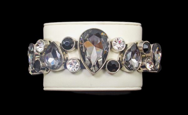 BLACK, GRAY, AND CLEAR CRYSTAL STATEMENT BRACELET - Image 5