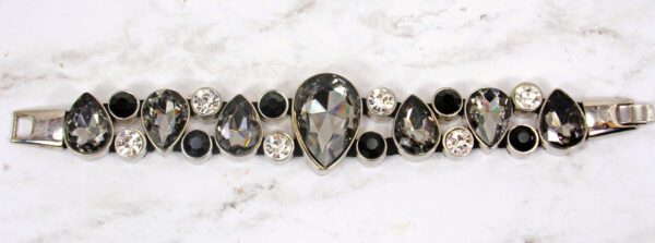 BLACK, GRAY, AND CLEAR CRYSTAL STATEMENT BRACELET - Image 13