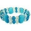 bracelet with large turquoise beads and crystals