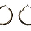 BLACK CRYSTAL HOOP EARRINGS - Image 2