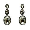 LONG OVAL CRYSTAL DROP EARRINGS