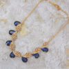 BLUE & CLEAR CRYSTAL SWIRL NECKLACE SET - Image 2