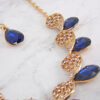 BLUE & CLEAR CRYSTAL SWIRL NECKLACE SET - Image 4