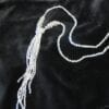 LONG GRAY BLACK DIAMOND GLASS BEADED TASSEL NECKLACE - Image 5