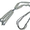 GRAY PEARL AND GLASS BEAD TASSEL NECKLACE - Image 2