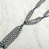 GRAY PEARL AND GLASS BEAD TASSEL NECKLACE - Image 5