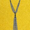 GRAY PEARL AND GLASS BEAD TASSEL NECKLACE - Image 8