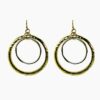 SILVER AND GOLD DOUBLE HOOP EARRINGS