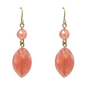 earrings with pink crystals