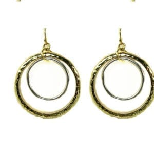 earrings with two concentric rings