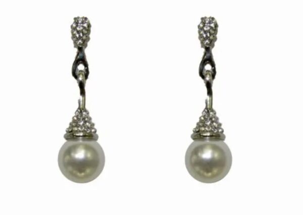 PEARL AND CRYSTAL EARRINGS - Image 9