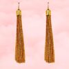 GOLD FRINGE CHAIN EARRINGS - Image 6