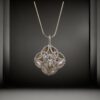 CLOVER PENDANT NECKLACE WITH CUBIC ZIRCONIA STONES - Image 9