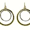 SILVER AND GOLD DOUBLE HOOP EARRINGS - Image 4