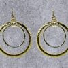 SILVER AND GOLD DOUBLE HOOP EARRINGS - Image 8