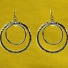 SILVER AND GOLD DOUBLE HOOP EARRINGS - Image 6