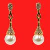 PEARL AND CRYSTAL DROP EARRING - Image 6