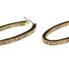 GOLD OVAL CRYSTAL HOOP EARRINGS - Image 10