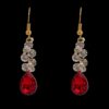 RED CRYSTAL TEARDROP EARRINGS - Image 5