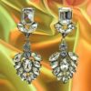 LONG CRYSTAL STATEMENT EARRINGS - Image 8