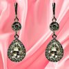 LONG CRYSTAL TEARDROP EARRINGS - Image 7