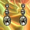 LONG OVAL CRYSTAL DROP EARRINGS - Image 6