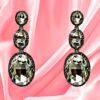 LONG OVAL CRYSTAL DROP EARRINGS - Image 4
