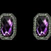 PURPLE AND CLEAR CRYSTAL EARRINGS - Image 2
