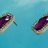 PURPLE AND CLEAR CRYSTAL EARRINGS - Image 6