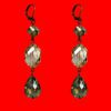 GREEN AND BEIGE COLOR GLASS BEAD EARRINGS - Image 6
