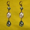 GREEN AND BEIGE COLOR GLASS BEAD EARRINGS - Image 3