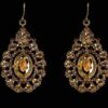 GOLD CRYSTAL ROYALTY TEARDROP SHAPE EARRINGS - Image 4