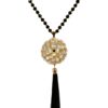 LARGE WHITE FLOWER PENDANT TASSEL NECKLACE
