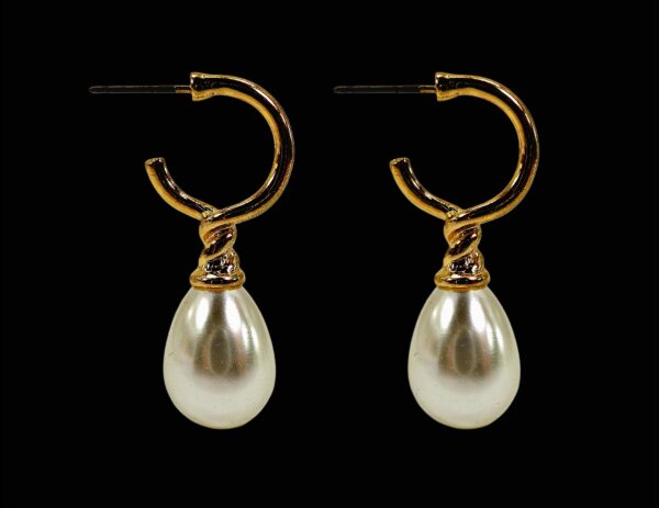 PEARL TEARDROP EARRINGS - Image 4