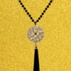 LARGE WHITE FLOWER PENDANT TASSEL NECKLACE - Image 9