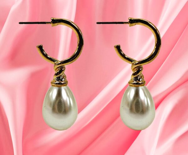 PEARL TEARDROP EARRINGS - Image 6