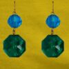 GREEN AND BLUE GLASS BEAD EARRINGS - Image 7