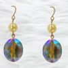 BLUE GLASS AND WHITE PEARL EARRINGS - Image 7