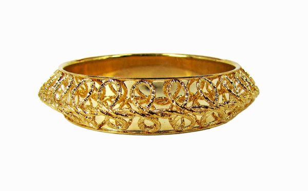 golden bangle with fine decoration