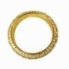 top view of a golden bangle with fine decoration
