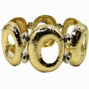 golden bracelet with large hoops